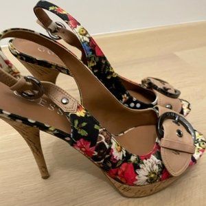 Guess Cork Heels with Buckle